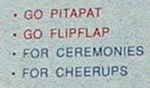 GO PITAPAT GO FLIPFLAP FOR CHEERUPS