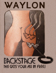 Waylon Jennings stage pass - THIS GETS YOUR ASS IN FREE